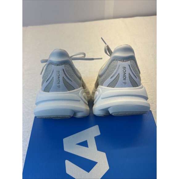 Hoka One One HOKA Bondi 9 Stardust Silver White Women 9.5 B Excellent Condition - Picture 10 of 14